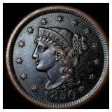 1850 Braided Hair Large Cent CHOICE AU