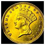 1888 Gold $1 Indian Head Type 3 UNCIRCULATED