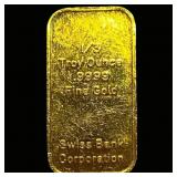 1/3 oz .9999 Fine Gold Swiss Bank Corporation Bar
