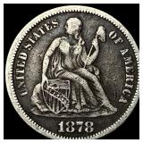 1878 Seated Liberty Dime LIGHTLY CIRCULATED