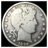 1896 Silver Barber Half Dollar NICELY CIRCULATED