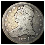 1837 Silver Capped Bust Half Dollar NICELY  CIRCU