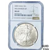 2000 Silver Eagle NGC MS69