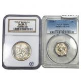 [2 Coins] 1935-1939 Jefferson 5C & Boone Commem. 5