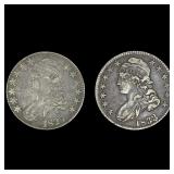 [2 Coins] 1825-1833 Capped Bust Half Dollar