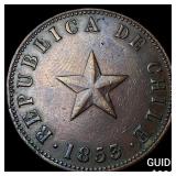 1853 Chile Copper 1 Centavo