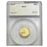 1914-D $2.50 Gold Quarter Eagle SEGS MS64