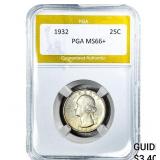 1932 Washington Silver Quarter PGA MS66+