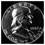 1962 Franklin Silver Half Dollar CHOICE PROOF