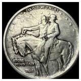 1925 Silver Stone Mountain Half Dollar NEARLY UNCI