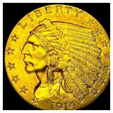 1914 Indian Head Gold $2.50 Quarter Eagle CLOSELY