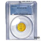 1914-D $2.50 Gold Quarter Eagle PCGS AU58