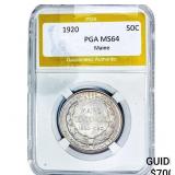 1920 Maine Half Dollar PGA MS64