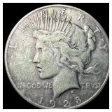 1928-S Silver Peace Dollar LIGHTLY CIRCULATED