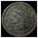 1849 Braided Hair Large Cent LIGHTLY CIRCULATED