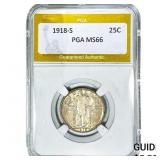 1918-S Standing Liberty Quarter PGA MS66