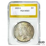 1925-S Silver Peace Dollar PGA MS63