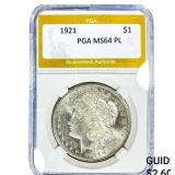 1921 Morgan Silver Dollar PGA MS64 PL