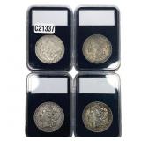 [4 Coins] 1880-1896 Morgan Silver Dollar