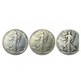 [3 Coins] 1934 Walking Liberty Half Dollar