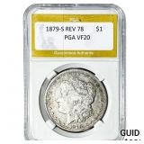 1879-S Morgan Silver Dollar PGA VF20