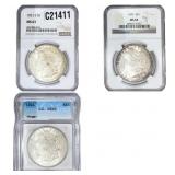 [3 Coins] 1897-1921  ICG/NGC MS63-65