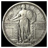 1917 Type 1 Standing Liberty Quarter LIGHTLY  CIR