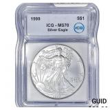 1999 Silver Eagle ICG MS70