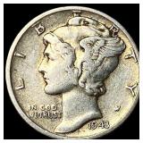 1943-D Silver Mercury Dime NEARLY  UNCIRCULATED