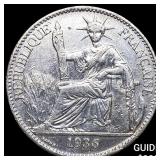 1936 French Indo-China Silver 50 Centimes