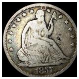 1857-S Silver Half Dollar NICELY CIRCULATED