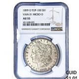 1899-O Morgan Silver Dollar NGC AU55 VAM-31 Micro