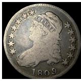 1809 Silver Capped Bust Half Dollar NICELY  CIRCU