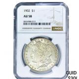 1902 Morgan Silver Dollar NGC AU58