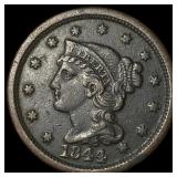 1844 Braided Hair Large Cent NEARLY UNCIRCULATED