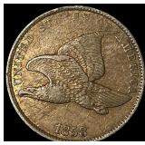 1858 Copper-Nickel Flying Eagle Cent NEARLY UNCIRC