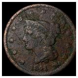 1841 Braided Hair Large Cent LIGHTLY  CIRCULATED