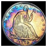 1861-O Seated Liberty Half Dollar
