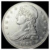 1838 Silver Capped Bust Half Dollar CHOICE AU