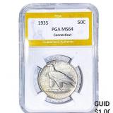 1935 Connecticut Half Dollar PGA MS64