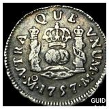 1757-M Mexico Ferdinand VI Silver 1/2 Real