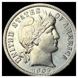 1905 Silver Barber Dime CLOSELY UNCIRCULATED