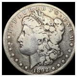 1892-CC Silver Morgan Dollar NEARLY UNCIRCULATED