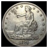 1876-S Silver Trade Dollar NEARLY UNCIRCULATED
