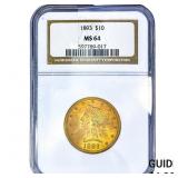 1893 $10 Gold Eagle NGC MS64