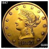 1847 $10 Gold Eagle UNCIRCULATED