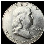 1963-D Silver Half Dollar Franklin UNCIRCULATED