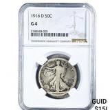 1916-D Walking Liberty Half Dollar NGC G4