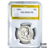 1956 Franklin Half Dollar PGA MS66 FBL