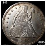 1849 Seated Liberty Dollar CHOICE AU